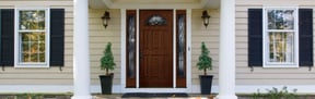Front door with planters | Berkeley Exteriors