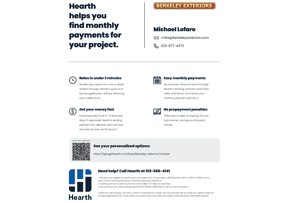 Hearth Financing Flyer | Berkeley Exteriors
